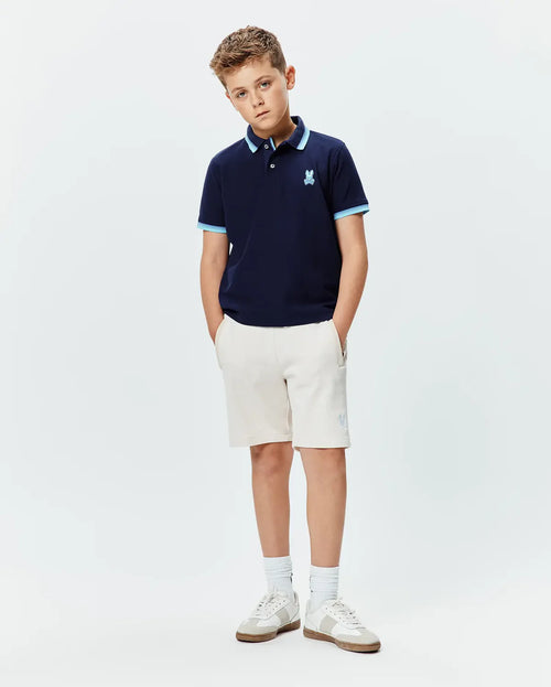 POLO M/C PSYCHO BUNNY PARA NIÑO COLOR AZUL KT0100100322