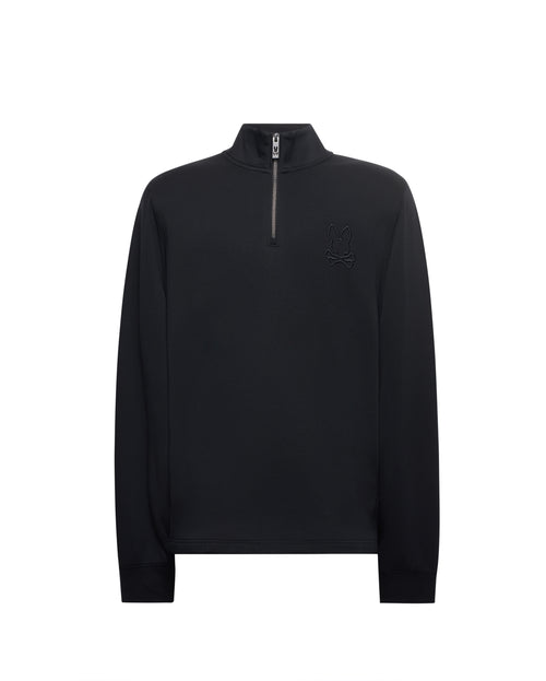 PSYCHO BUNNY SUDADERA CON 1/4 DE CREMALLERA NEV PARA CABALLERO HOMBRE NEGRO c