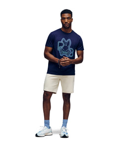 PSYCHO BUNNY CAMISETA HOMBRE CUELLO REDONDO AZUL