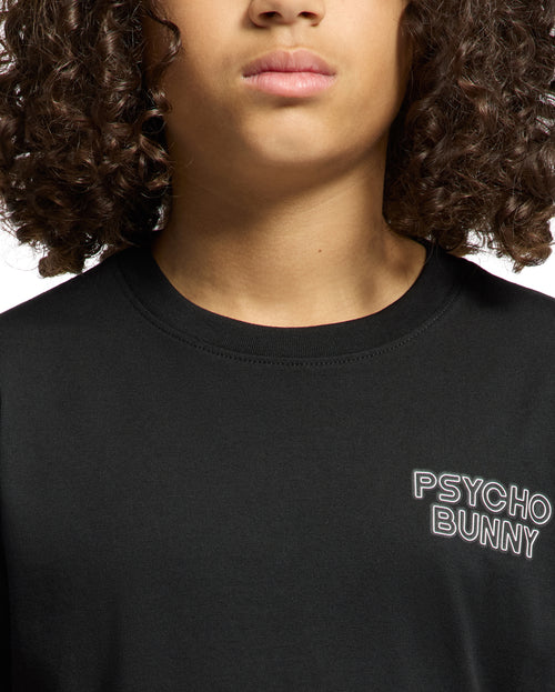 PSYCHO BUNNY CAMISETA NIÑO CUELLO REDONDO NEGRO