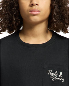 PSYCHO BUNNY CAMISETA NIÑO CUELLO REDONDO NEGRO