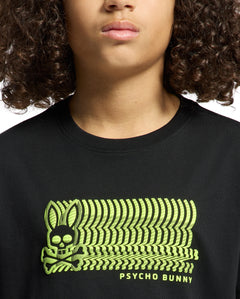 PSYCHO BUNNY CAMISETA NIÑO CUELLO REDONDO NEGRO