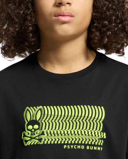 PSYCHO BUNNY CAMISETA NIÑO CUELLO REDONDO NEGRO