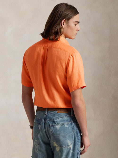 RALPH LAUREN CAMISA MANGA CORTA HOMBRE NARANJA