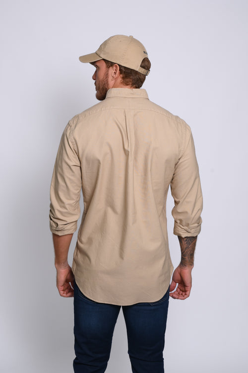 RALPH LAUREN CAMISA MANGA LARGA HOMBRE KHAKI