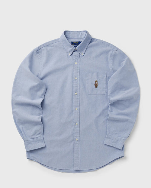 ralph lauren camisa manga larga hombre azul
