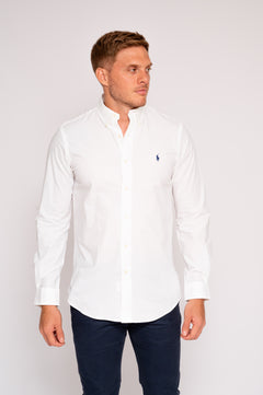 RALPH LAUREN CAMISA MANGA LARGA HOMBRE BLANCO