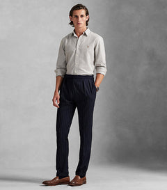 ralph lauren camisa manga larga hombre gris