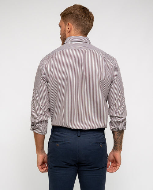 RALPH LAUREN CAMISA MANGA LARGA HOMBRE MARRON