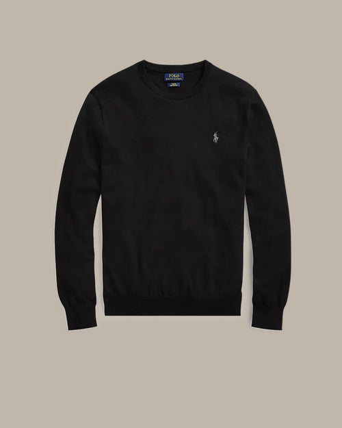 Sueter Ls Sf Cn Pp-Long Sleeve-Sweater Ralph Lauren Para Hombre De Color Negro