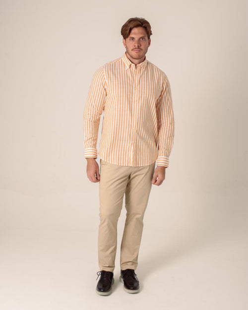 CARVEN CAMISA M/L HOMBRE NARANJA CVK04143OR