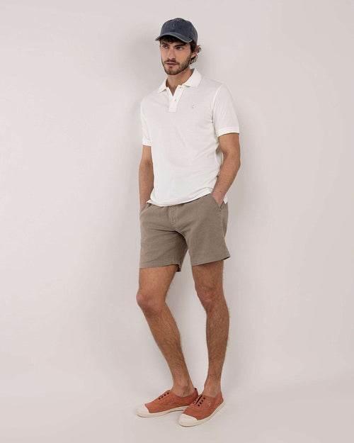 Polo Piqué Garment Dyed EL GANSO HOMBRE BLANCO