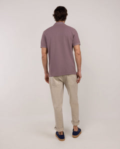 Polo Piqué Garment Dyed EL GANSO HOMBRE MORADO