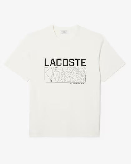 LACOSTE TH582370V CAMISETA ESTAMPADA DE PESO MEDIO WHITE