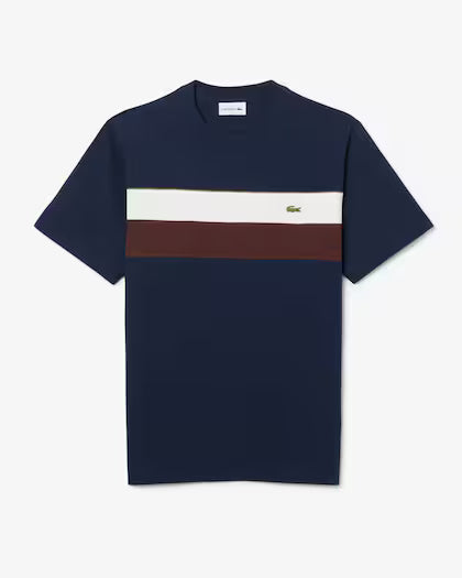 LACOSTE TH58906WZ CAMISETA JERSEY COLOR BLOCK NAVY BLUE