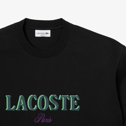 LACOSTE TH5912031 CAMISETA OVERSIZED ESTAMPADA BLACK