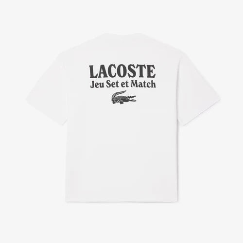 LACOSTE TH5950001 CAMISETA OVERSIZED ESTAMPADA WHITE