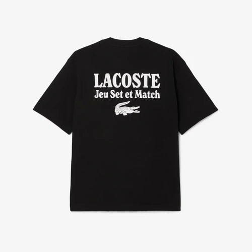 LACOSTE TH5950031 CAMISETA OVERSIZED ESTAMPADA BLACK