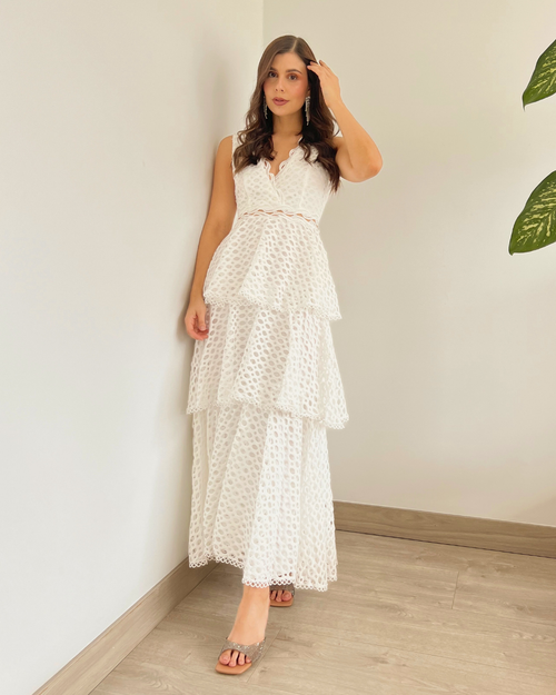 VESTIDO PRIMIA T.143 BLANCO