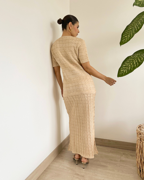 VESTIDO PRIMIA T.212 DORADO