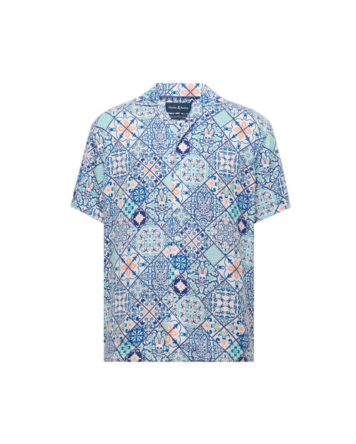 PSYCHO BUNNY CAMISAS HOMBRE AZUL