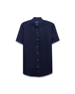 CAMISA M/C PSYCHO BUNNY PARA HOMBRE COLOR AZUL B6Q679C200423