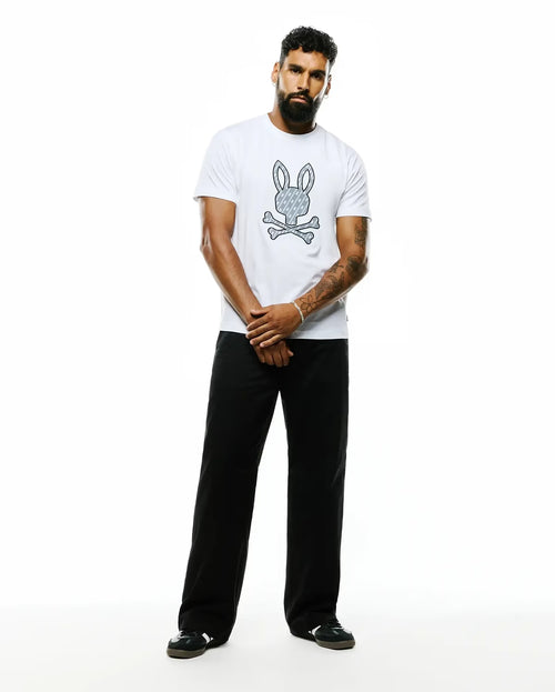CAMISETA PSYCHO BUNNY PARA CABALLERO COLOR BLANCO