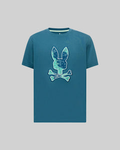 PSYCHO BUNNY CAMISETA ESTAMPADA BORDADA OLIVIER PARA CABALLERO HOMBRE AZUL MT0200200406