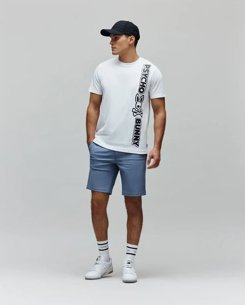 PSYCHO BUNNY CAMISETA TOBY CON LOGO EN TEXTO PARA CABALLERO HOMBRE BLANCO MT0200221100