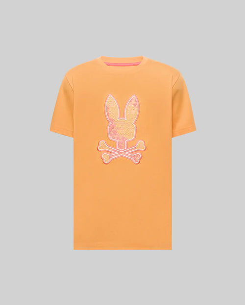 PSYCHO BUNNY CAMISETA ESTAMPADA BORDADA OLIVIER PARA CABALLERO HOMBRE NARANJA MT0200200805