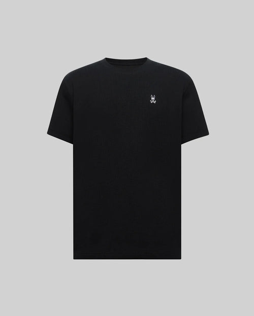 PSYCHO BUNNY CAMISETA WAFFLE MAXTON PARA CABALLERO HOMBRE NEGRO MT0200325001