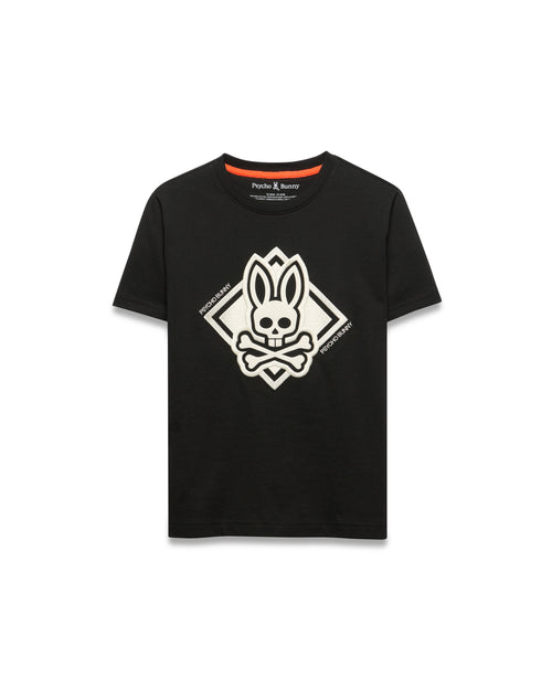 T-SHIRT PSYCHO BUNNY PARA NIÑO COLOR NEGRO KT0200184001