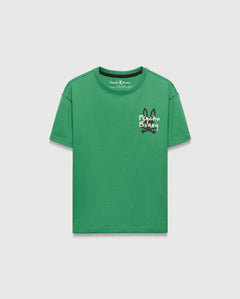T-SHIRT PSYCHO BUNNY PARA NIÑO COLOR VERDE KT0200198321
