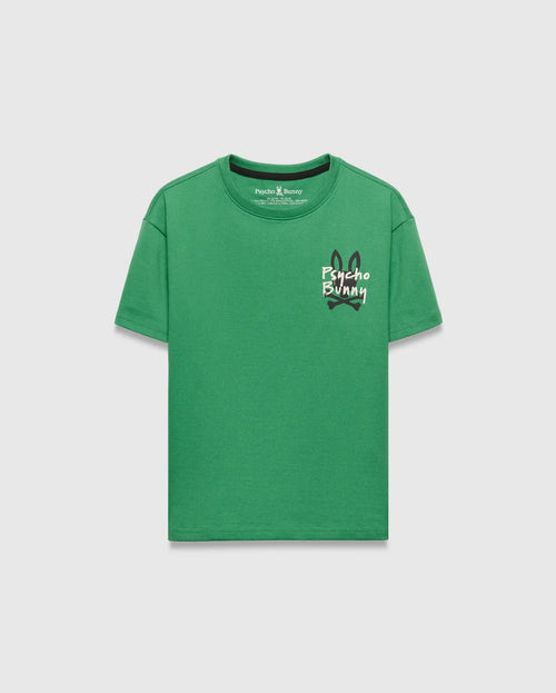 T-SHIRT PSYCHO BUNNY PARA NIÑO COLOR VERDE KT0200198321
