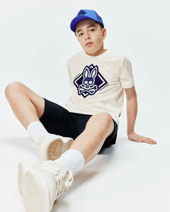 T-SHIRT PSYCHO BUNNY PARA NIÑO COLOR BLANCO KT0200188250