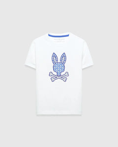 T-SHIRT PSYCHO BUNNY PARA NIÑO COLOR BLANCO KT0200182100