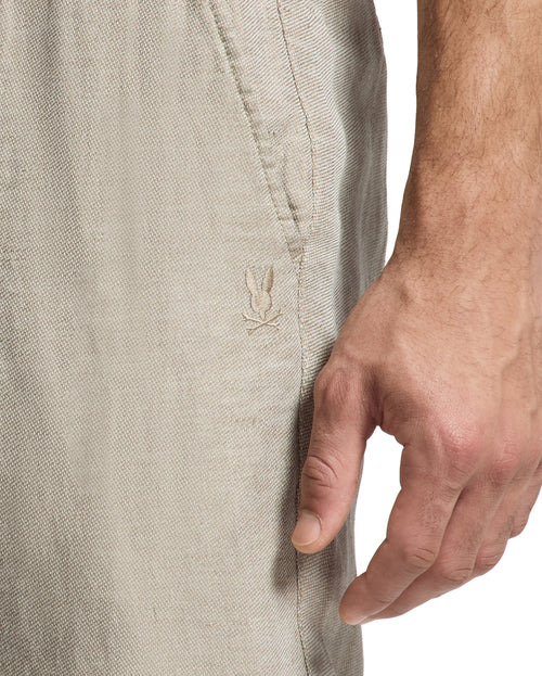 PSYCHO BUNNY PANTALÓN DE MEZCLA DE LINO CON CORDÓN FATE PARA CABALLERO HOMBRE BEIGE B6P471C200NTN