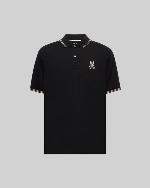 PSYCHO BUNNY POLO ARA PARA CABALLERO HOMBRE NEGRO MT0100118001