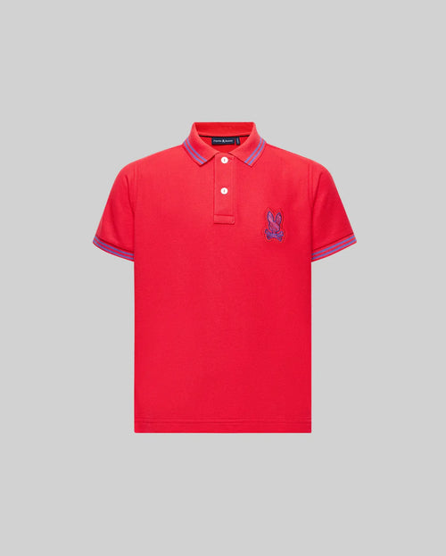 PSYCHO BUNNY POLO KENDRICK PARA NIÑO NIÑO ROJO KT0100064610