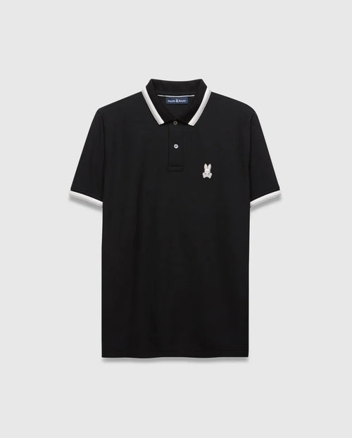 POLO M/C PSYCHO BUNNY PARA HOMBRE COLOR NEGRO MT0100184001