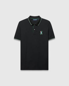 POLO M/C PSYCHO BUNNY PARA HOMBRE COLOR NEGRO MT0100186001