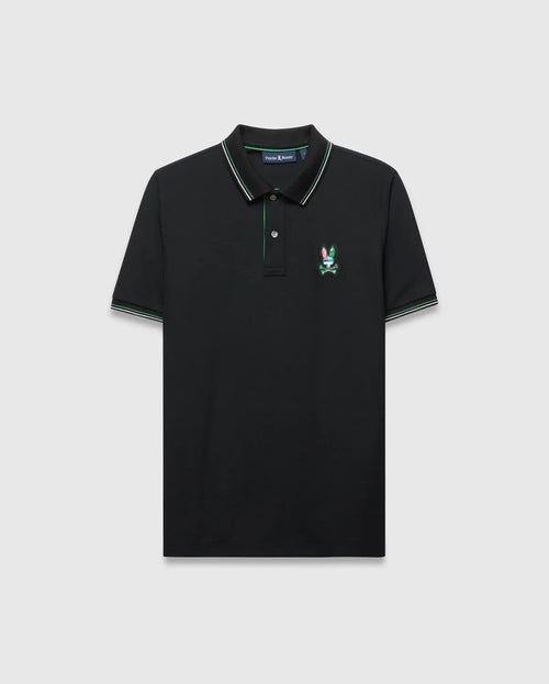 POLO M/C PSYCHO BUNNY PARA HOMBRE COLOR NEGRO MT0100186001