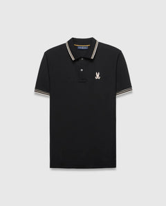 POLO M/C PSYCHO BUNNY PARA HOMBRE COLOR NEGRO MT0100193001