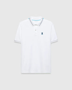 POLO M/C PSYCHO BUNNY PARA HOMBRE COLOR BLANCO MT0100183100