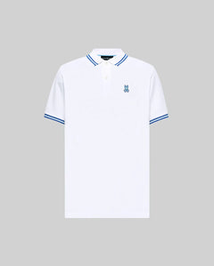 POLO M/C PSYCHO BUNNY PARA HOMBRE COLOR BLANCO MT0100127100