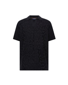 PSYCHO BUNNY POLO JERSEY JACQUARD JOSH PARA CABALLERO HOMBRE NEGRO MT0100144001