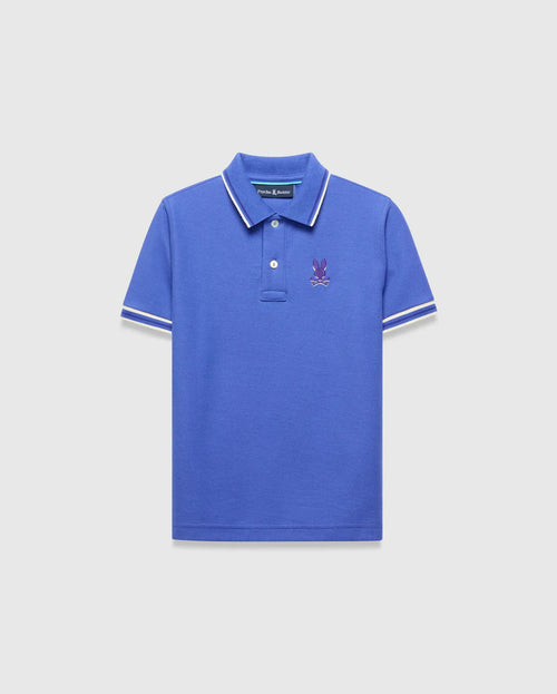 POLO M/C PSYCHO BUNNY PARA NIÑO COLOR AZUL KT0100103426