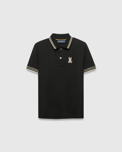 POLO M/C PSYCHO BUNNY PARA NIÑO COLOR NEGRO KT0100103001