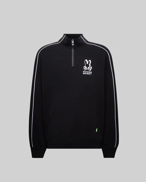 SUDADERA PSYCHO BUNNY PARA HOMBRE COLOR NEGRO MT0500175001