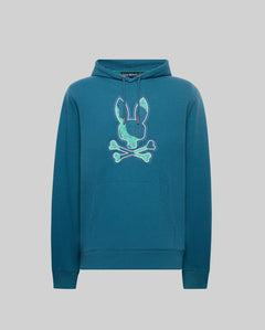 PSYCHO BUNNY SUDADERA CON CAPUCHA CON LOGO BORDADO PIXELADO OLIVIER PARA CABALLERO HOMBRE AZUL MT0500141406